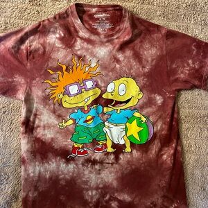 Unisex  Tie-Dye Graphic T-Shirt - Maroon